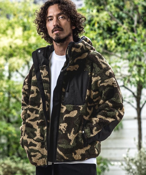 mj11654- Camouflage Hooded Blouson ハイネックフードブルゾン(MIU