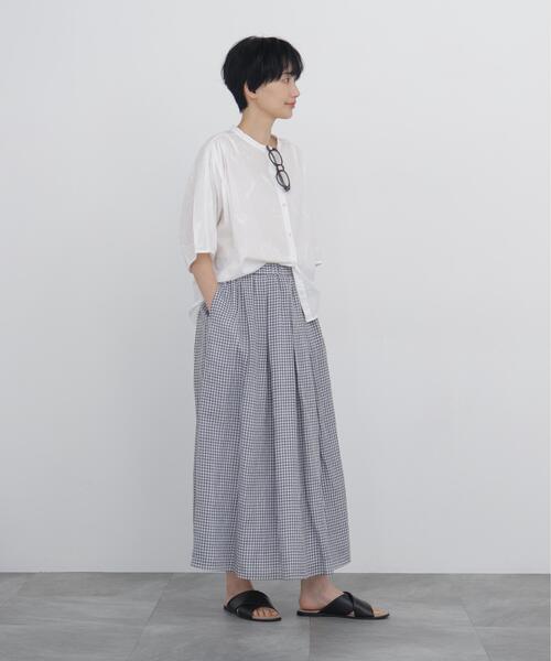 human woman（ヒューマンウーマン）の「◆インドボタニカル刺繍（シャツ/ブラウス・レディース・ネイビー/ホワイト・MEDIUM）」の5枚目の写真