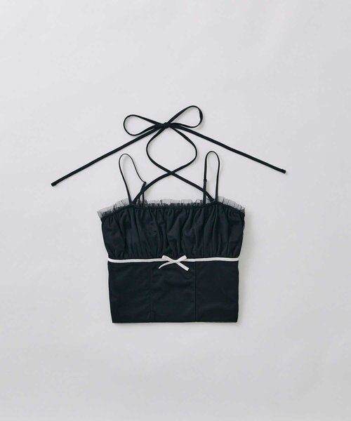 OLIVE des OLIVE(オリーブデオリーブ)の「【Belle Charme】Tulle Ribbon Camisole(キャミソール・レディース・ピンク/オフホワイト/ブラック・FREE)」の16枚目の写真