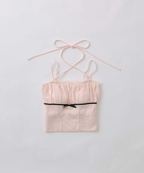 OLIVE des OLIVE(オリーブデオリーブ)の「【Belle Charme】Tulle Ribbon Camisole(キャミソール・レディース・ピンク/オフホワイト/ブラック・FREE)」の18枚目の写真