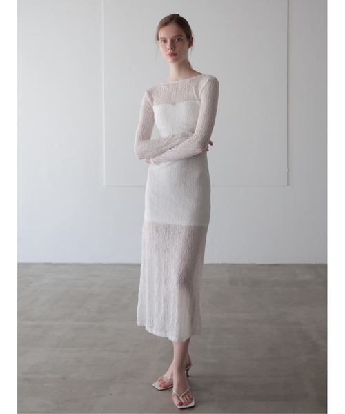 celon(セロン)の「romantic lace sheer back dress(ワンピース・レディース・ブラック/アイボリー・FREE)」の1枚目の写真