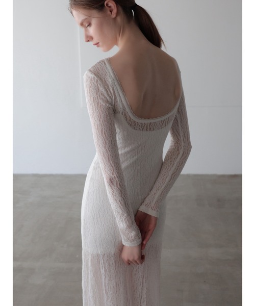 celon(セロン)の「romantic lace sheer back dress(ワンピース・レディース・ブラック/アイボリー・FREE)」の21枚目の写真