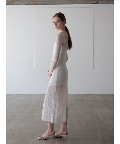 celon(セロン)の「romantic lace sheer back dress(ワンピース・レディース・ブラック/アイボリー・FREE)」の20枚目の写真