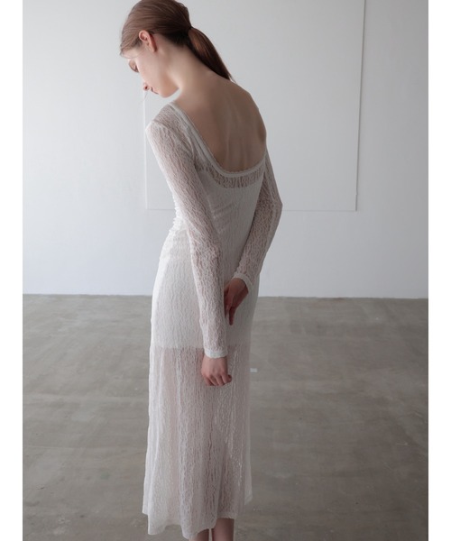 celon(セロン)の「romantic lace sheer back dress(ワンピース・レディース・ブラック/アイボリー・FREE)」の19枚目の写真