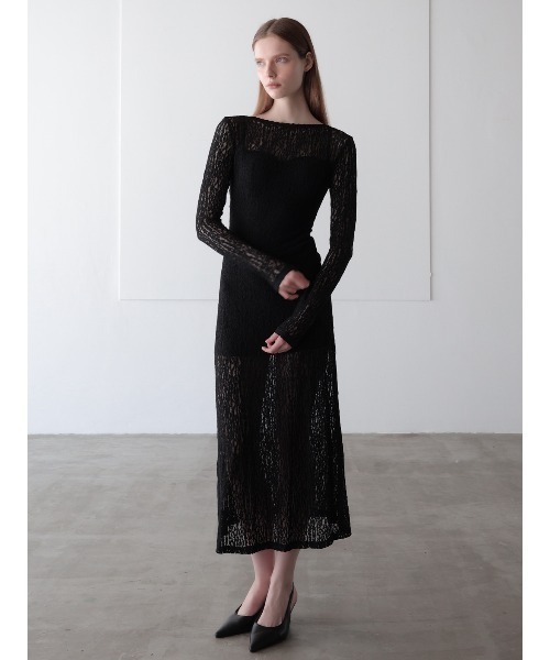 celon(セロン)の「romantic lace sheer back dress(ワンピース・レディース・ブラック/アイボリー・FREE)」の15枚目の写真