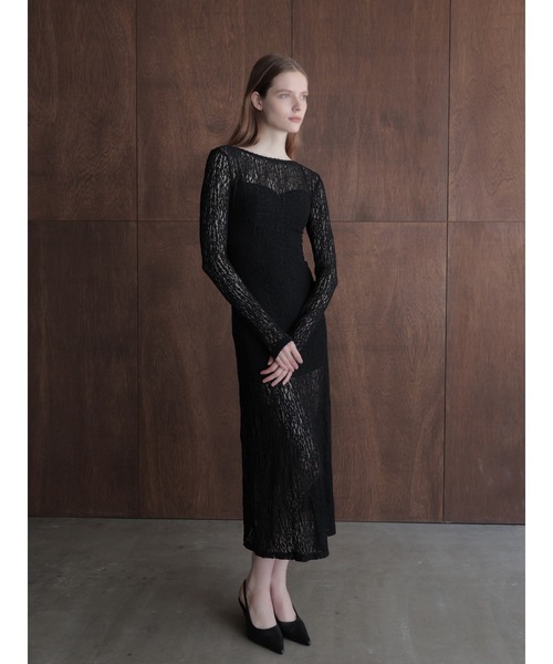 celon(セロン)の「romantic lace sheer back dress(ワンピース・レディース・ブラック/アイボリー・FREE)」の14枚目の写真