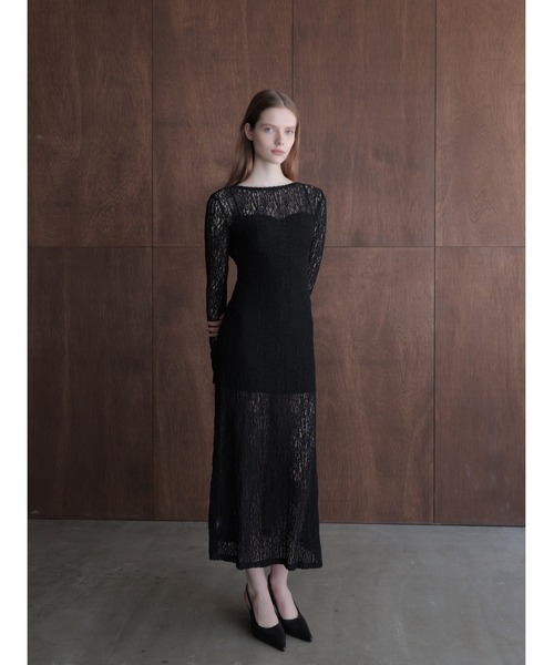 celon(セロン)の「romantic lace sheer back dress(ワンピース・レディース・ブラック/アイボリー・FREE)」の12枚目の写真