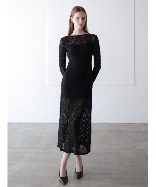 celon(セロン)の「romantic lace sheer back dress(ワンピース・レディース・ブラック/アイボリー・FREE)」の11枚目の写真