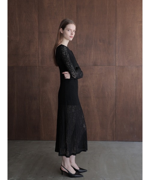 celon(セロン)の「romantic lace sheer back dress(ワンピース・レディース・ブラック/アイボリー・FREE)」の10枚目の写真