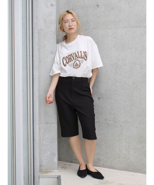 Ungrid（アングリッド）の「オーバーサイズロゴTee（Tシャツ/カットソー・レディース・チャコールグレー/ブルー/オフホワイト・FREE）」の16枚目の写真