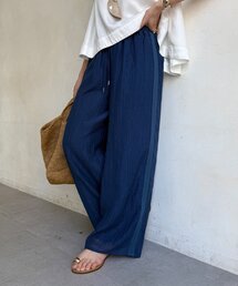 【WEB限定】シアーサッカー×ニットワイドパンツ