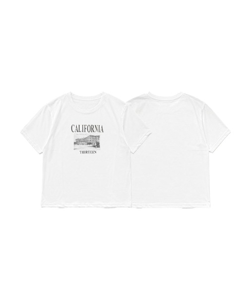 aimoha(アイモハ)の「ヴィンテージ風ロゴTシャツ(Tシャツ/カットソー・レディース・ネイビー/ホワイト・FREE)」の5枚目の写真
