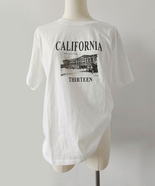 aimoha(アイモハ)の「ヴィンテージ風ロゴTシャツ(Tシャツ/カットソー・レディース・ネイビー/ホワイト・FREE)」の12枚目の写真