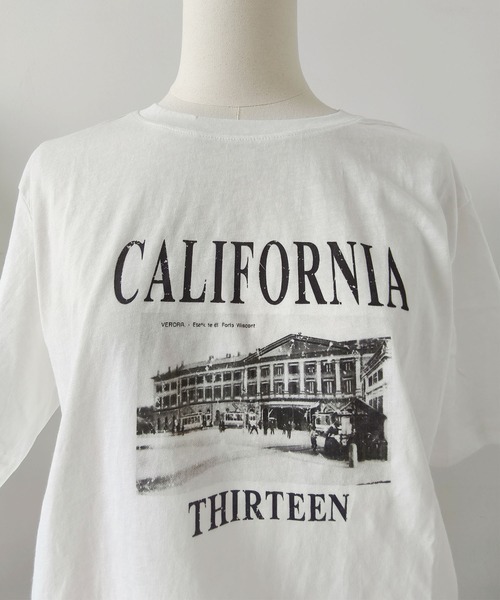 aimoha(アイモハ)の「ヴィンテージ風ロゴTシャツ(Tシャツ/カットソー・レディース・ネイビー/ホワイト・FREE)」の15枚目の写真