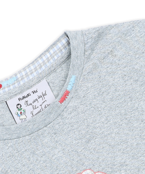 RuNaKi'Hu'（ルナキフ）の「WXT099 クモトマトチェックアプリケTシャツ (メランジェグレー)（Tシャツ/カットソー・レディース・その他・1/2）」の5枚目の写真