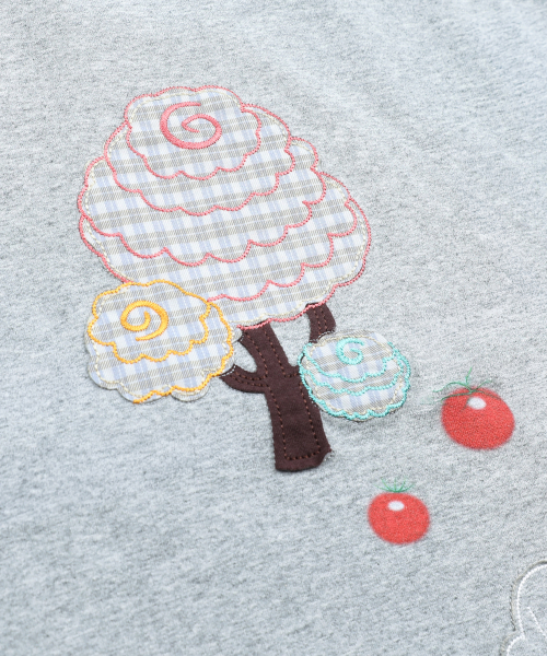 RuNaKi'Hu'（ルナキフ）の「WXT099 クモトマトチェックアプリケTシャツ (メランジェグレー)（Tシャツ/カットソー・レディース・その他・1/2）」の6枚目の写真