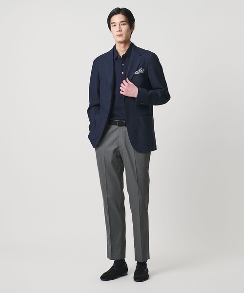 UNITED ARROWS(ユナイテッドアローズ)の「クールモーション ドビー サイドエクステンド ノープリーツスラックス COMFORT EASY‐MODEL 接触冷感 吸水速乾 ヨコストレッチ(スラックス・メンズ・ネイビー/ベージュ/ダークグレー・44/46/50/48)」の5枚目の写真