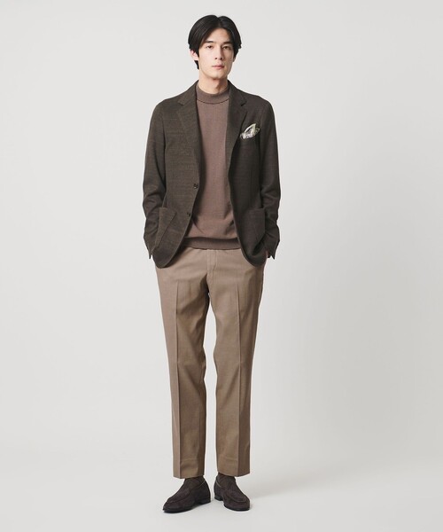 UNITED ARROWS(ユナイテッドアローズ)の「クールモーション ドビー サイドエクステンド ノープリーツスラックス COMFORT EASY‐MODEL 接触冷感 吸水速乾 ヨコストレッチ(スラックス・メンズ・ネイビー/ベージュ/ダークグレー・44/46/50/48)」の7枚目の写真