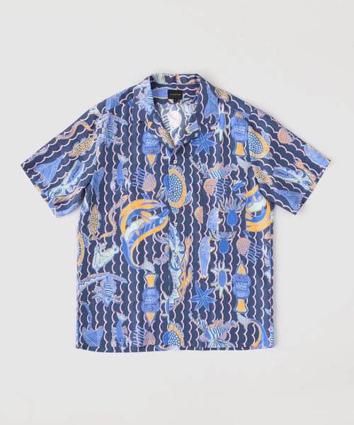 BANANATIME(バナナタイム)の「BANANATIME / バナナタイム HAWAIIAN 2 SHIRT(シャツ/ブラウス・メンズ・ネイビー・MEDIUM/SMALL)」の1枚目の写真