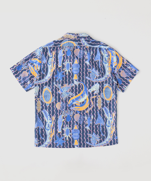 BANANATIME(バナナタイム)の「BANANATIME / バナナタイム HAWAIIAN 2 SHIRT(シャツ/ブラウス・メンズ・ネイビー・MEDIUM/SMALL)」の2枚目の写真