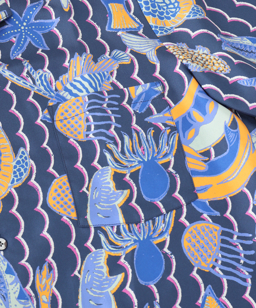 BANANATIME(バナナタイム)の「BANANATIME / バナナタイム HAWAIIAN 2 SHIRT(シャツ/ブラウス・メンズ・ネイビー・MEDIUM/SMALL)」の3枚目の写真