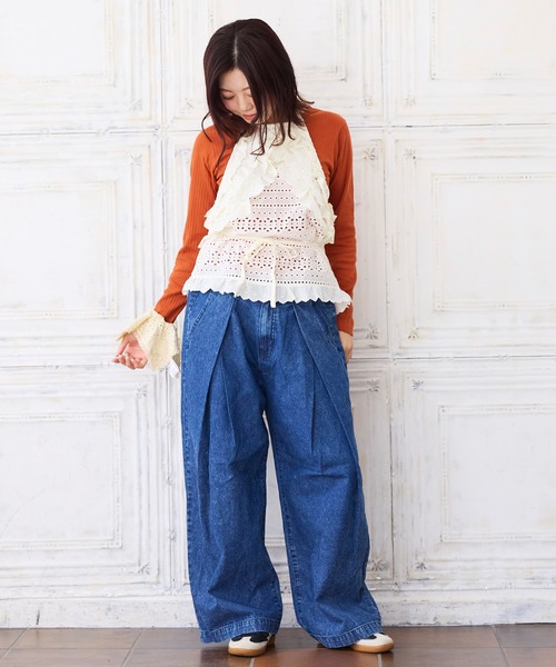 MARKEY'S(マーキーズ)の「リブクルーカットソー/おとな(Tシャツ/カットソー・レディース・ラベンダー/ブラウン/チャコール・160cm)」の5枚目の写真