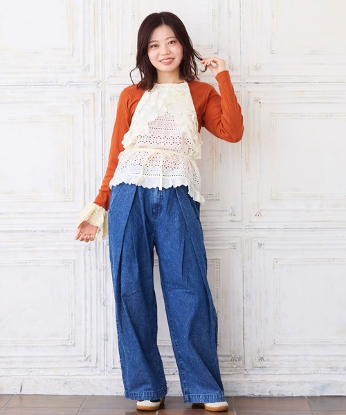MARKEY'S(マーキーズ)の「リブクルーカットソー/おとな(Tシャツ/カットソー・レディース・ラベンダー/ブラウン/チャコール・160cm)」の4枚目の写真
