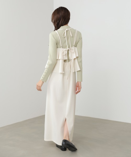 Bab(バブ)の「【S・M展開】イージージョーゼットティアードキャミワンピース(ワンピース・レディース・アイボリー/モカ/ブラック・SMALL/MEDIUM)」の8枚目の写真