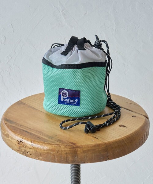 coen(コーエン)の「【PenField(ペンフィールド)別注】 ドロストメッシュミニショルダーバッグ(ショルダーバッグ・レディース・ライム/モカ/ブラック・FREE)」の17枚目の写真