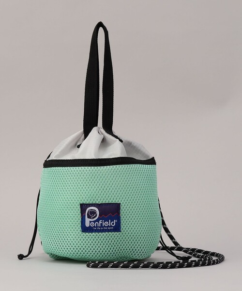 coen(コーエン)の「【PenField(ペンフィールド)別注】 ドロストメッシュミニショルダーバッグ(ショルダーバッグ・レディース・ライム/モカ/ブラック・FREE)」の20枚目の写真