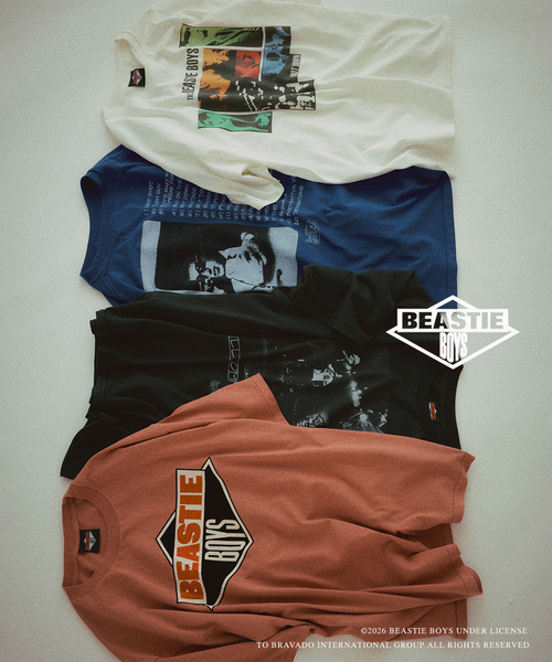 JOURNAL STANDARD relume(ジャーナルスタンダード レリューム)の「BEASTIE BOYS / ビースティ・ボーイズ 別注 ヴィンテージ加工 プリントTシャツ(Tシャツ/カットソー・メンズ・ホワイト/ネイビー/ライトブルー/ピンク系その他/ブラックミックス・LARGE/MEDIUM)」の6枚目の写真