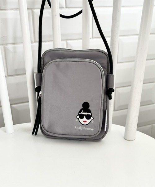 HAPPY FACE(ハッピーフェイス)の「EMMA顔刺? プチポシェット GY(ショルダーバッグ・レディース・グレー・ONE SIZE)」の3枚目の写真