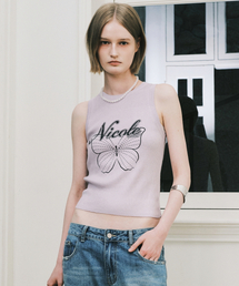 NICOLE BUTTERFLY SLEEVELESS TOP_LIGHT PURPLE