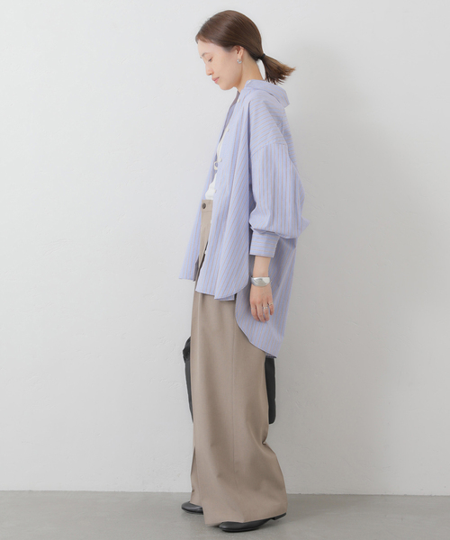 SLOBE IENA（スローブイエナ）の「《WEB限定/接触冷感/UVカット/吸水速乾/4サイズ展開/追加》ワイドスラックス（スラックス・レディース・グレー/ベージュ・36/40）」の20枚目の写真