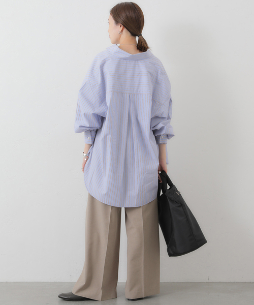 SLOBE IENA（スローブイエナ）の「《WEB限定/接触冷感/UVカット/吸水速乾/4サイズ展開/追加》ワイドスラックス（スラックス・レディース・グレー/ベージュ・36/40）」の21枚目の写真