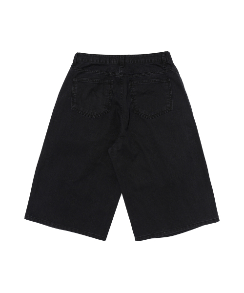 CARGOBROS(カーゴブロス)の「コットンワイドカーブハーフデニムパンツ(ブラック)(その他パンツ・メンズ・その他・SMALL/MEDIUM/LARGE)」の2枚目の写真