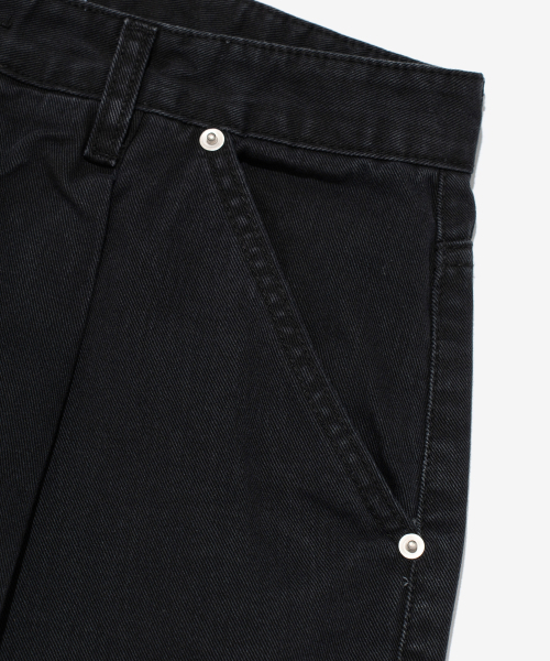 CARGOBROS(カーゴブロス)の「コットンワイドカーブハーフデニムパンツ(ブラック)(その他パンツ・メンズ・その他・SMALL/MEDIUM/LARGE)」の4枚目の写真