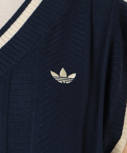 adidas Originals(アディダスオリジナルス)の「【adidas Originals/アディダスオリジナルス】CABLE KNIT VEST(ケーブルニットベスト KR7062 KT1861)(ベスト・レディース・アイボリー/ネイビー・38)」の7枚目の写真
