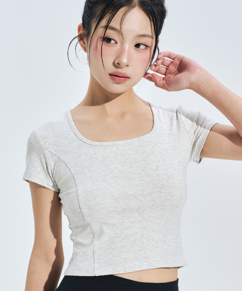 ZEROPLANET(ゼロプラネット)の「クレア スクエアテックTシャツ L/グレー(Tシャツ/カットソー・レディース・その他・F)」の2枚目の写真