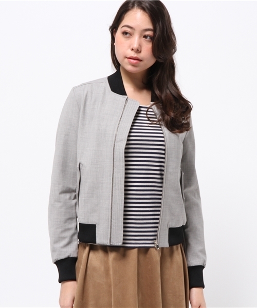 OUTLET(アウトレット)の「【'PalinkA】中綿ボンディングBlouson(ブルゾン・レディース・グレー・38/36)」の1枚目の写真