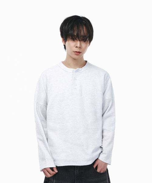 SIGNATURE（シグネチャ）の「ワッフルヘンリーネックTシャツ[メランジ]（Tシャツ/カットソー・レディース・その他・MEDIUM/LARGE）」の5枚目の写真