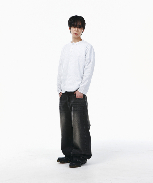 SIGNATURE（シグネチャ）の「ワッフルヘンリーネックTシャツ[メランジ]（Tシャツ/カットソー・レディース・その他・MEDIUM/LARGE）」の7枚目の写真