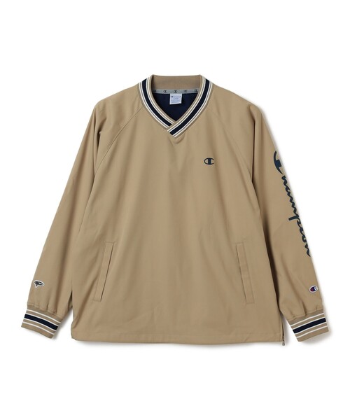 BEAMS GOLF(ビームスゴルフ)の「【別注】Champion / ピステ ウォームアップジャケット(ブルゾン・メンズ・グリーン/ベージュ/ブラック・X-LARGE/LARGE/MEDIUM/SMALL)」の2枚目の写真