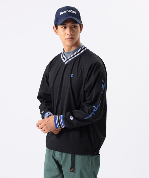 BEAMS GOLF（ビームスゴルフ）の「【別注】Champion / ピステ ウォームアップジャケット（ブルゾン・メンズ・グリーン/ベージュ/ブラック・X-LARGE/LARGE/MEDIUM/SMALL）」の12枚目の写真