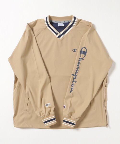 BEAMS GOLF（ビームスゴルフ）の「【別注】Champion / ピステ ウォームアップジャケット（ブルゾン・メンズ・グリーン/ベージュ/ブラック・X-LARGE/LARGE/MEDIUM/SMALL）」の5枚目の写真