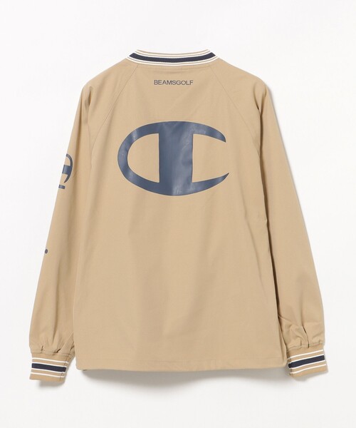 BEAMS GOLF（ビームスゴルフ）の「【別注】Champion / ピステ ウォームアップジャケット（ブルゾン・メンズ・グリーン/ベージュ/ブラック・X-LARGE/LARGE/MEDIUM/SMALL）」の6枚目の写真