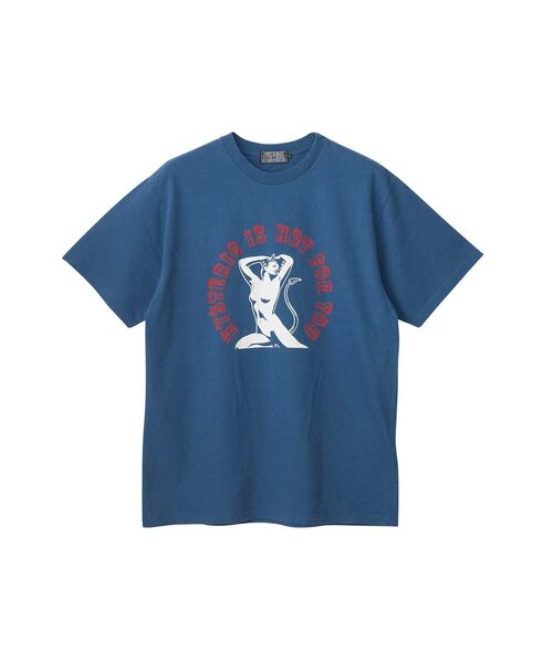 HYSTERIC GLAMOUR(ヒステリックグラマー)の「HOT FOR YOU Tシャツ(Tシャツ/カットソー・メンズ・ブルー/ブラック/ホワイト・SMALL/MEDIUM/X-LARGE/LARGE)」の3枚目の写真