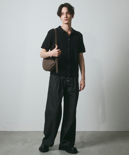 DAZE(デイズ)の「ピンストライプ デニム ツータック ワイドバギーパンツ(デニムパンツ・メンズ・ブラック系・SMALL/MEDIUM/LARGE/X-LARGE)」の22枚目の写真