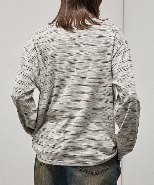 Alfred Alex(アルフレッドアレックス)の「【Alfred Alex】Slub Border Henley Tee / スラブボーダー ヘンリーネックロンT(Tシャツ/カットソー・メンズ・ブラック系/ライトグレー/ブラック/ダークブラウン/ネイビー系/ワインレッド・M/L)」の12枚目の写真