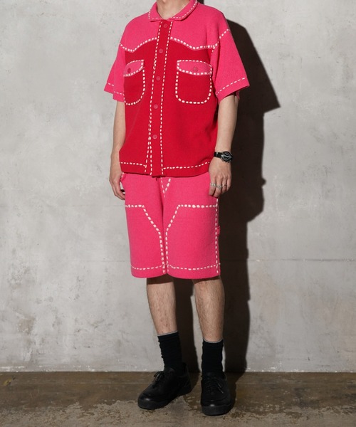 PHINGERIN(フィンガリン)の「PHINGERIN / フィンガリン SUMMER PG1 WESTERN SHIRT サマーピージーワン ウエスタンシャツ 半袖ニットシャツ(シャツ/ブラウス・メンズ・レッド/ネイビー・MEDIUM)」の20枚目の写真